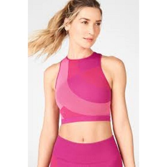 Fabletics Edie Seamless Long Line Crop Top - NEW - Picture 1 of 6